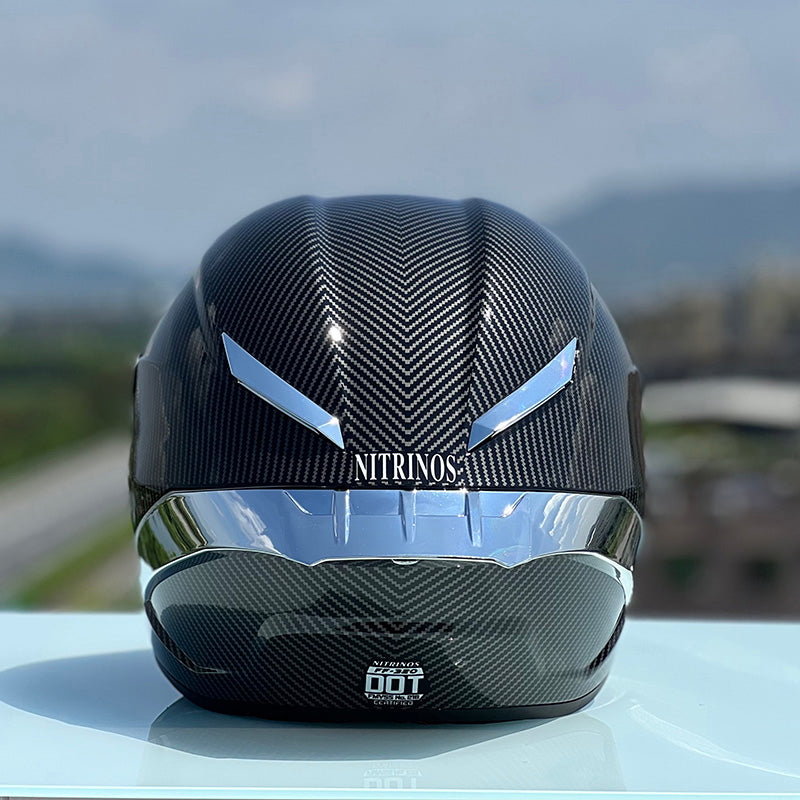 Future Serie / Carbon Fiber Pattern Plated Full Face Helmet Motorcycle All-Season DOT 3C Approve