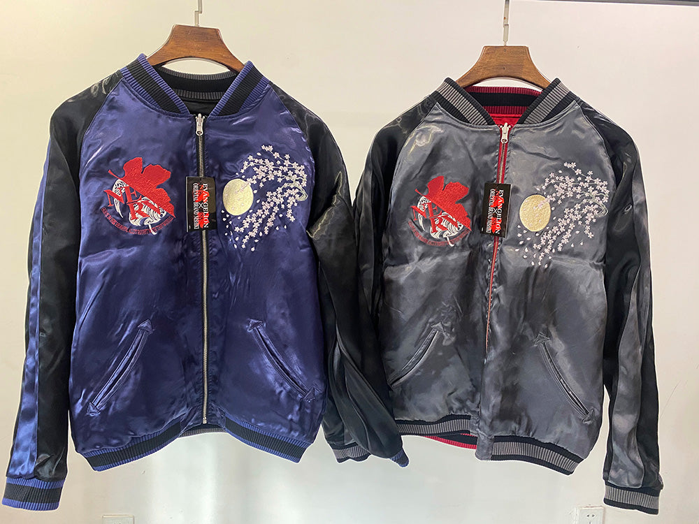 EVA Collaboration Rei Ayanami & Kaworu Nagisa Yokosuka Embroidered Reversible Jacket