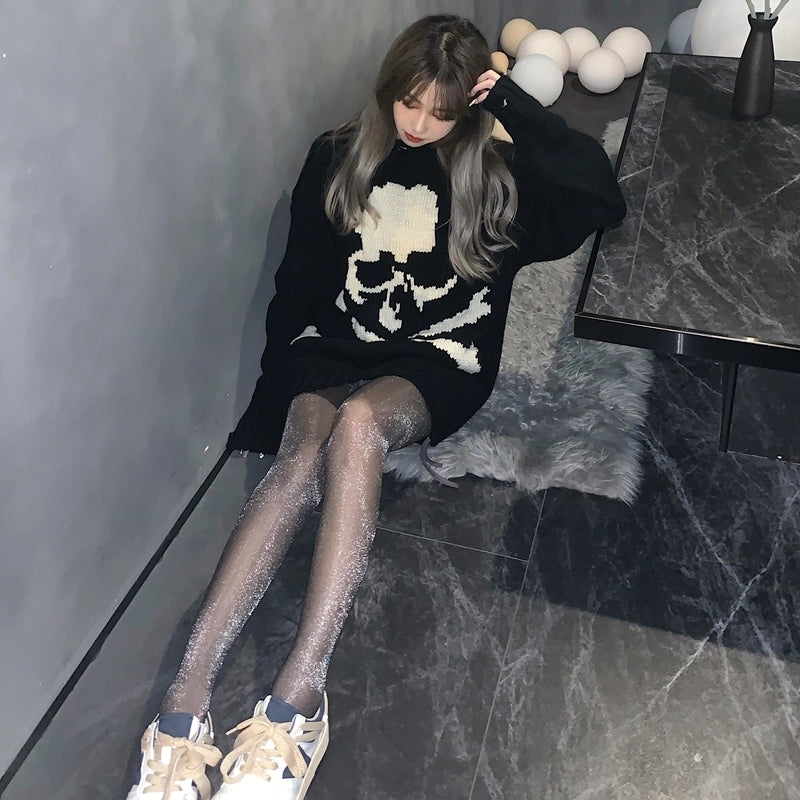 MMJ Online Japan mastermind Skull Embroidery Crewneck Knit Pullover Sweater