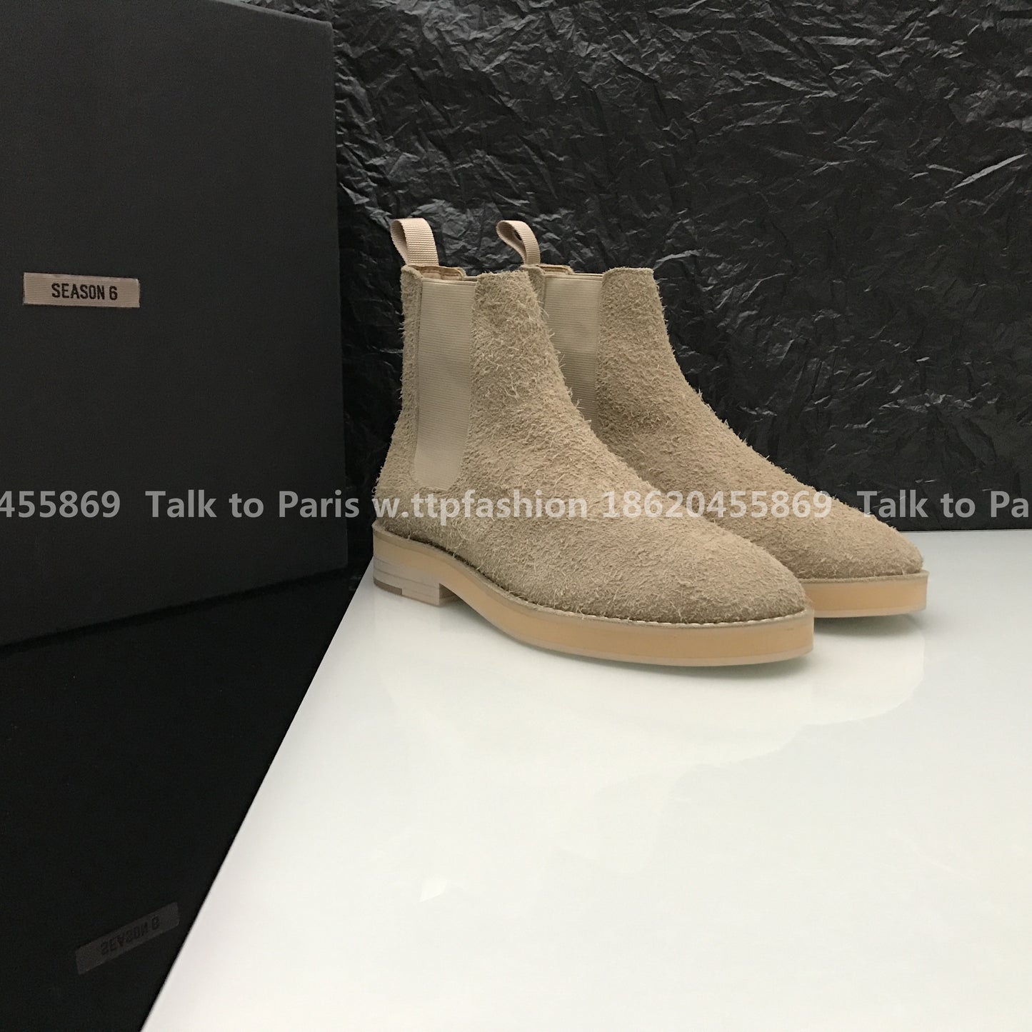 Correct Vers Fear of God Chelsea FOG Kanye Season 6 Yeezy High-Top Leather Boots