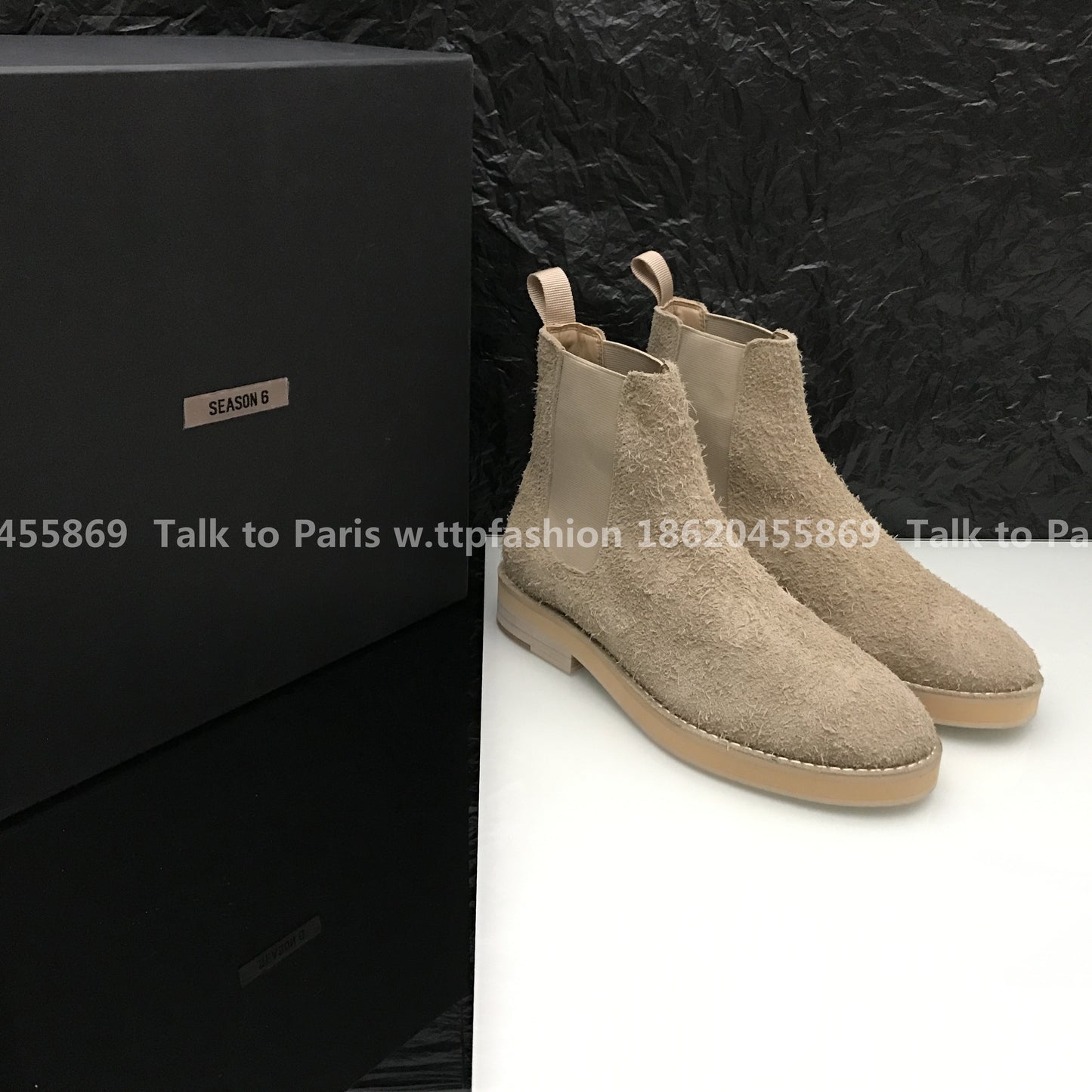 Correct Vers Fear of God Chelsea FOG Kanye Season 6 Yeezy High-Top Leather Boots