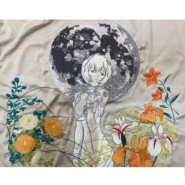 EVA Collaboration Rei Ayanami & Kaworu Nagisa Yokosuka Embroidered Reversible Jacket