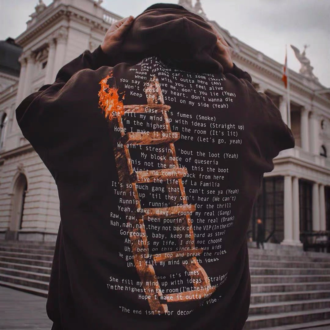 Self-Made FW20 Travis Scott x McDonald's Apple Pie High Street Foam Print Hoodie