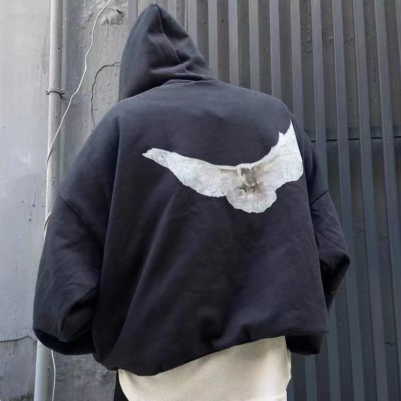 Kanye YEEZY X Peace Dove X GAP Triple Collaboration Retro Heavyweight Loose Hoodie Sweatshirt