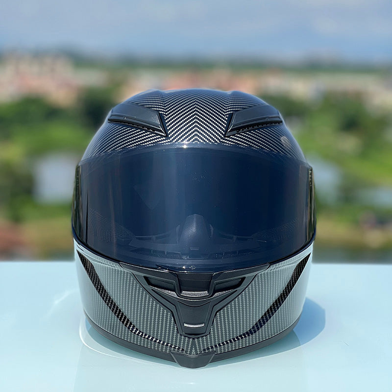 Future Serie / Carbon Fiber Pattern Plated Full Face Helmet Motorcycle All-Season DOT 3C Approve