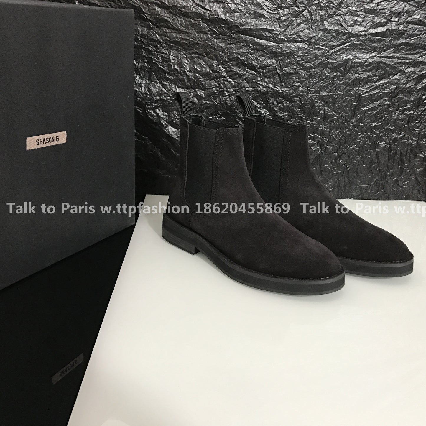 Correct Vers Fear of God Chelsea FOG Kanye Season 6 Yeezy High-Top Leather Boots