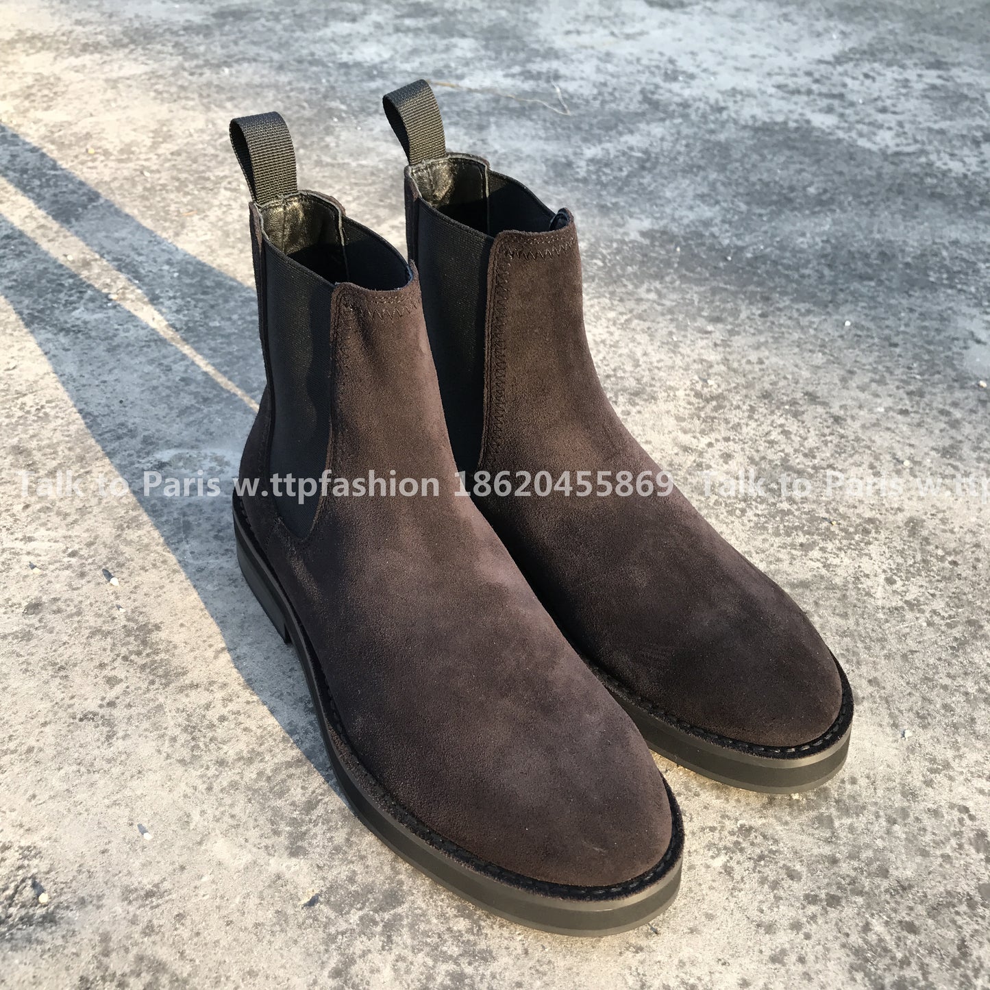 Correct Vers Fear of God Chelsea FOG Kanye Season 6 Yeezy High-Top Leather Boots