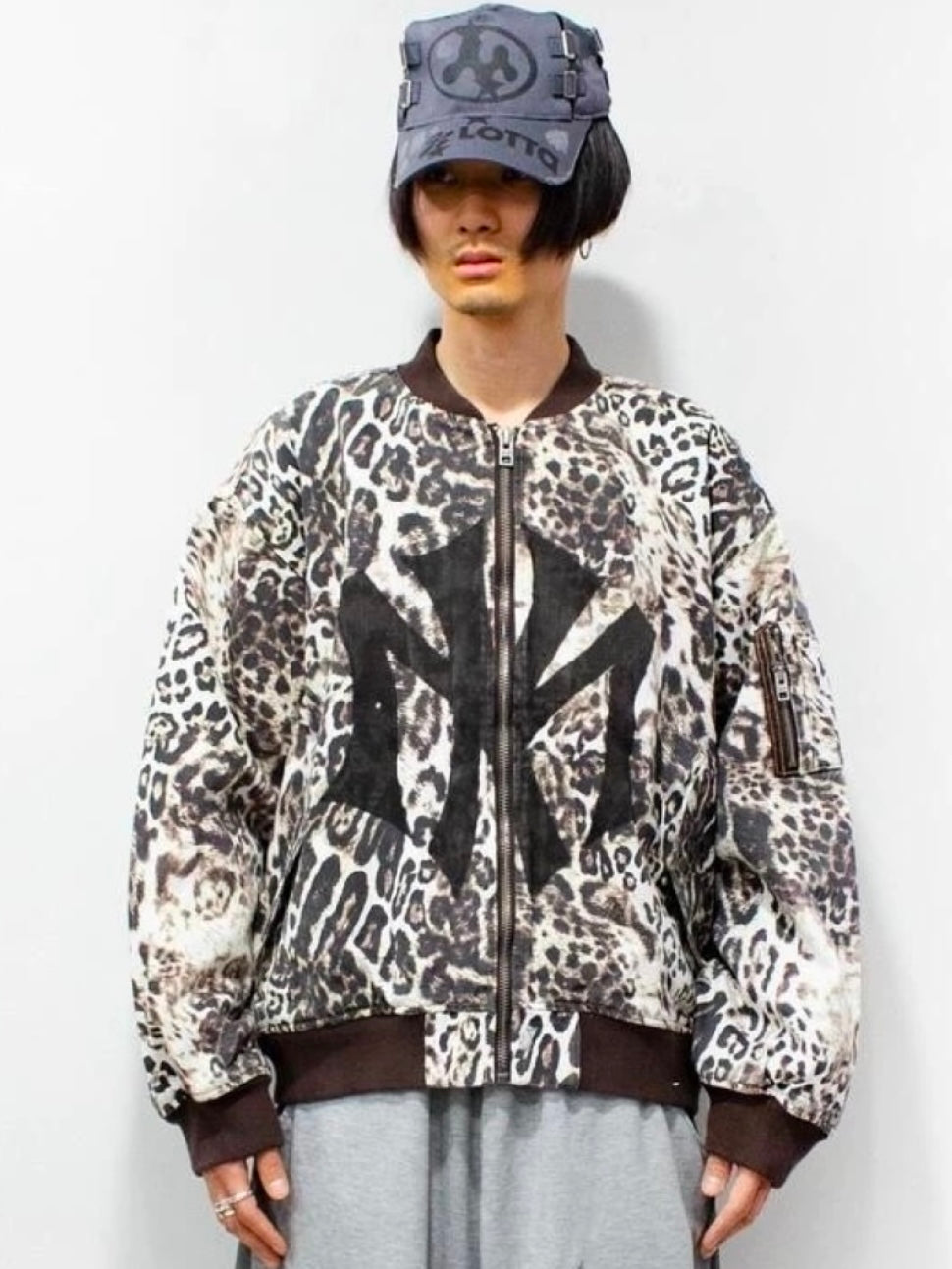Mowalola x Ksubi Cheetah Print Bomber - Distressed Zip-Up Jacket Deconstructed Details