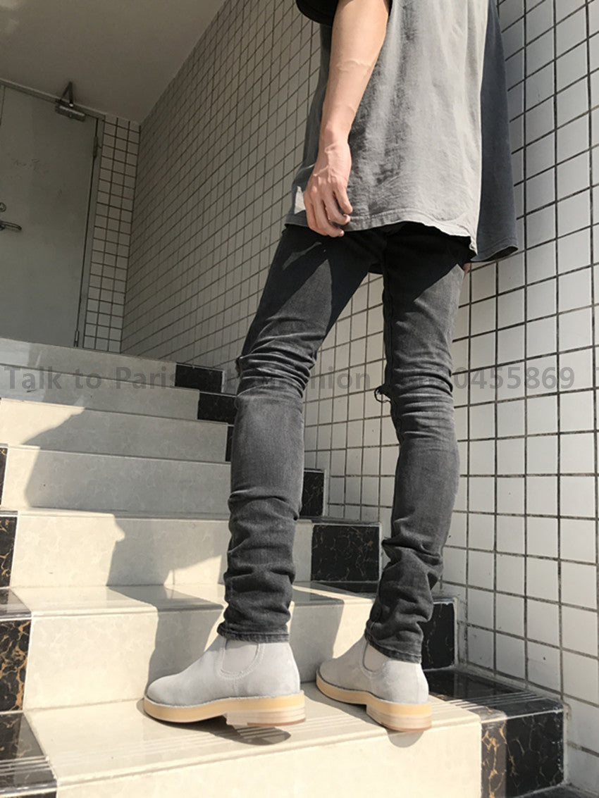 Correct Vers Fear of God Chelsea FOG Kanye Season 6 Yeezy High-Top Leather Boots