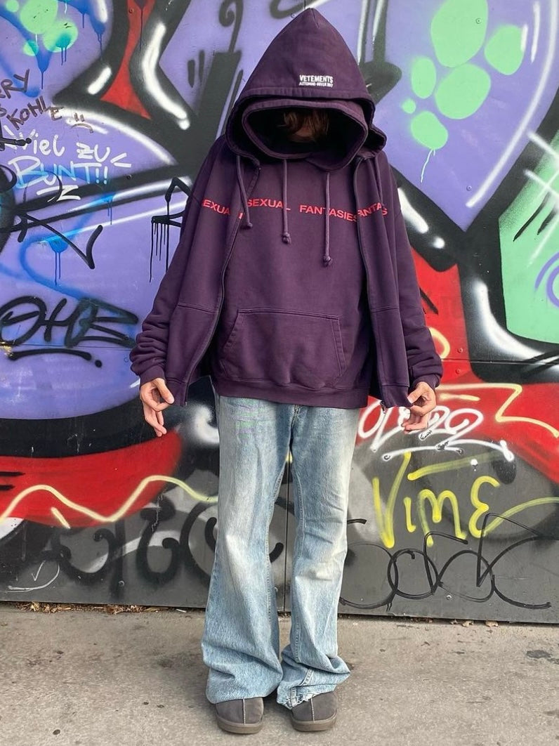 Vetements Rare Purple Sexual Fantasies Hoodie – Exclusive Collectible Edition
