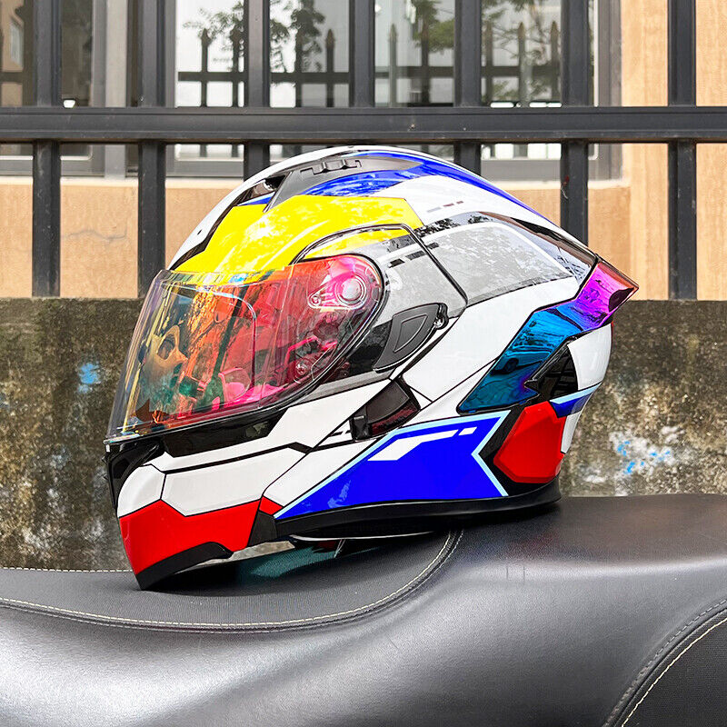 Dark-Knight / 3C DOT Full Face Dual Visors Unisex /Bluetooth Motorcycle Helmet