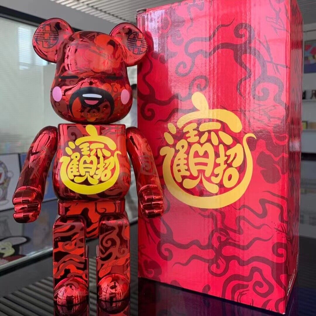 BE@RBRICK 400% Violent Bear X BAPE:Plated Building Block Bear/Collectible Figure