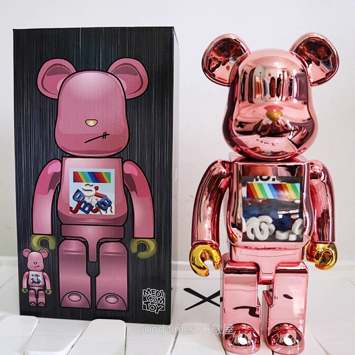 Bearbrick 400% Violent Bear:Plated Building Block Bear/Figurine Toy Doll Gift