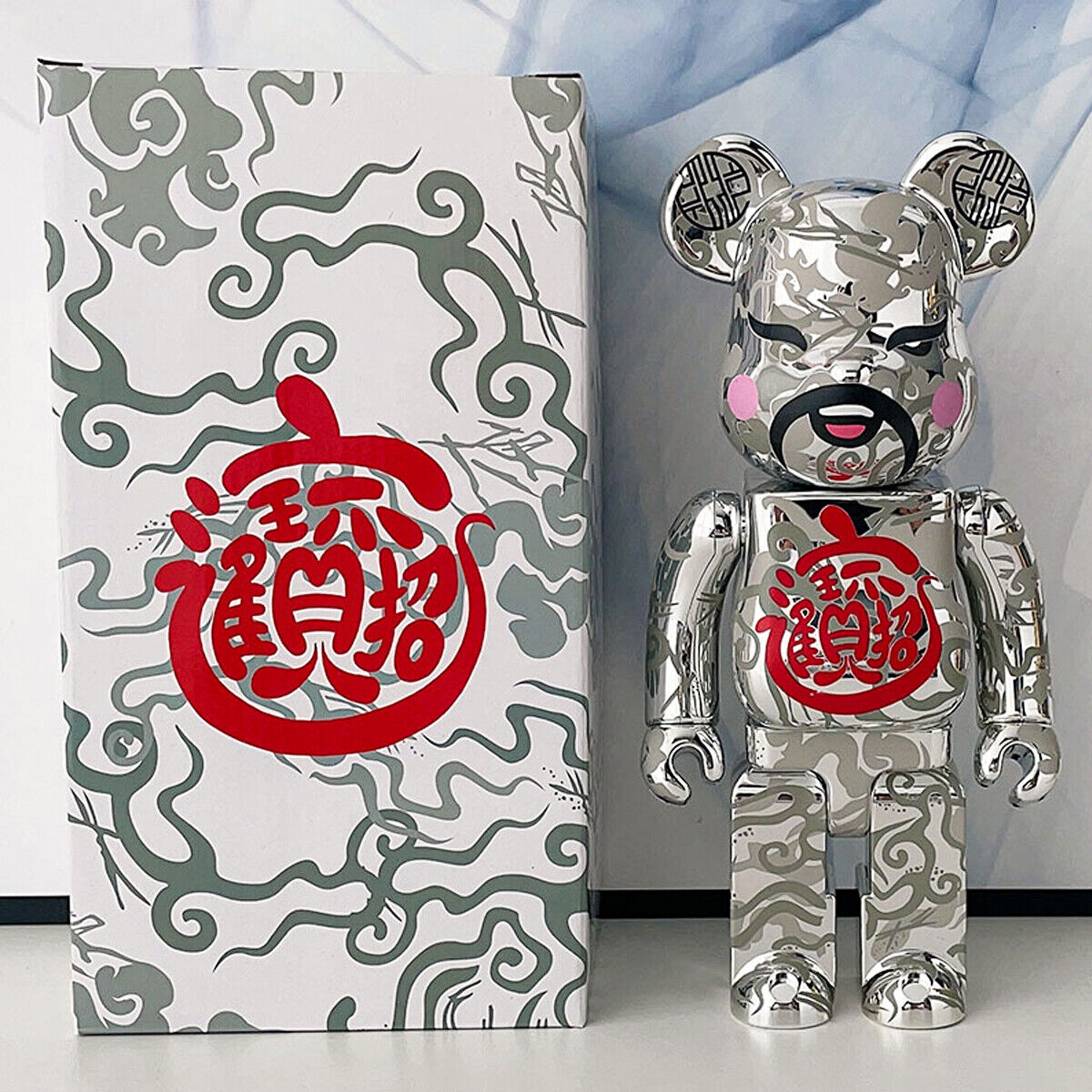 BE@RBRICK 400% Plated Building Block Violent Bear Astro Boy Fortune God Figure