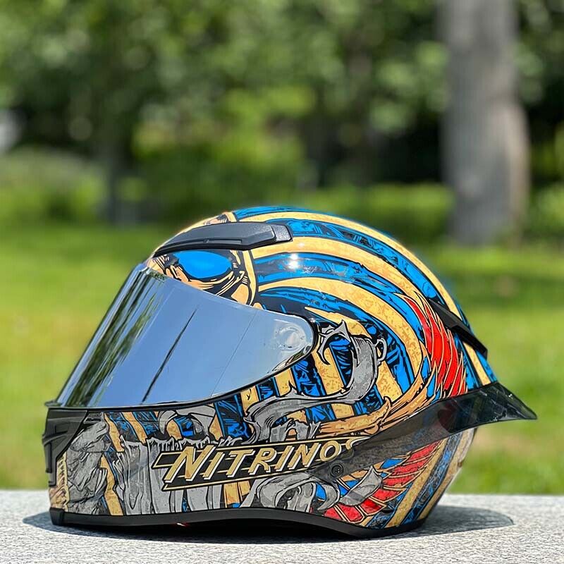 Pharaoh / 3C DOT Full Face Color Dual Visors Harley Bluetooth Motorcycle Helmet