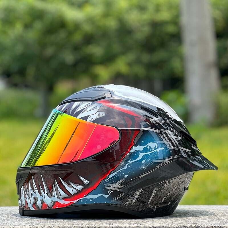 Future Serie/Carbon Fiber Pattern Plated Full Face Helmet Motorcycle All-Season