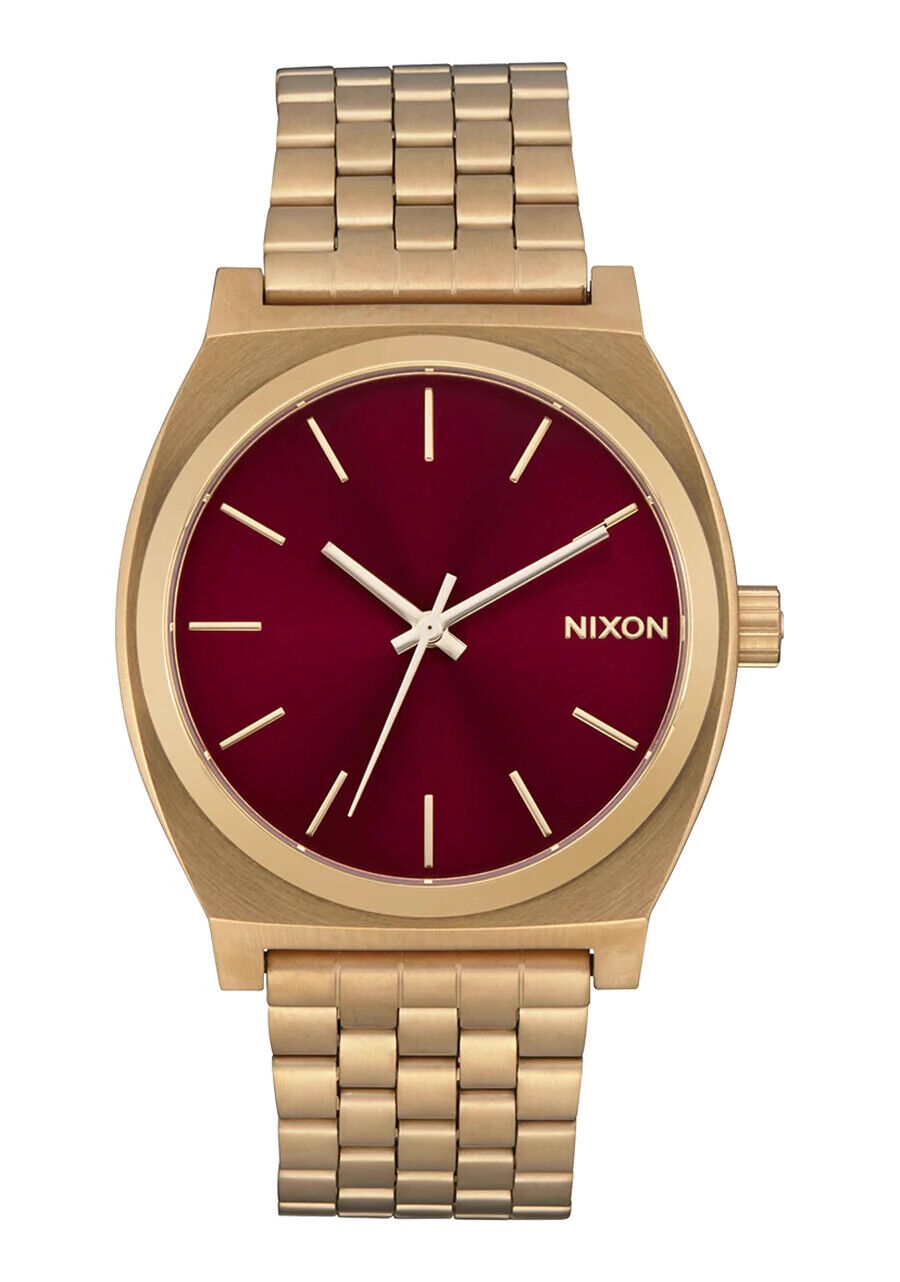 NIXON A045-511 Unisex Vintage Street Gold Watch 37mm Diameter 100m WaterProof