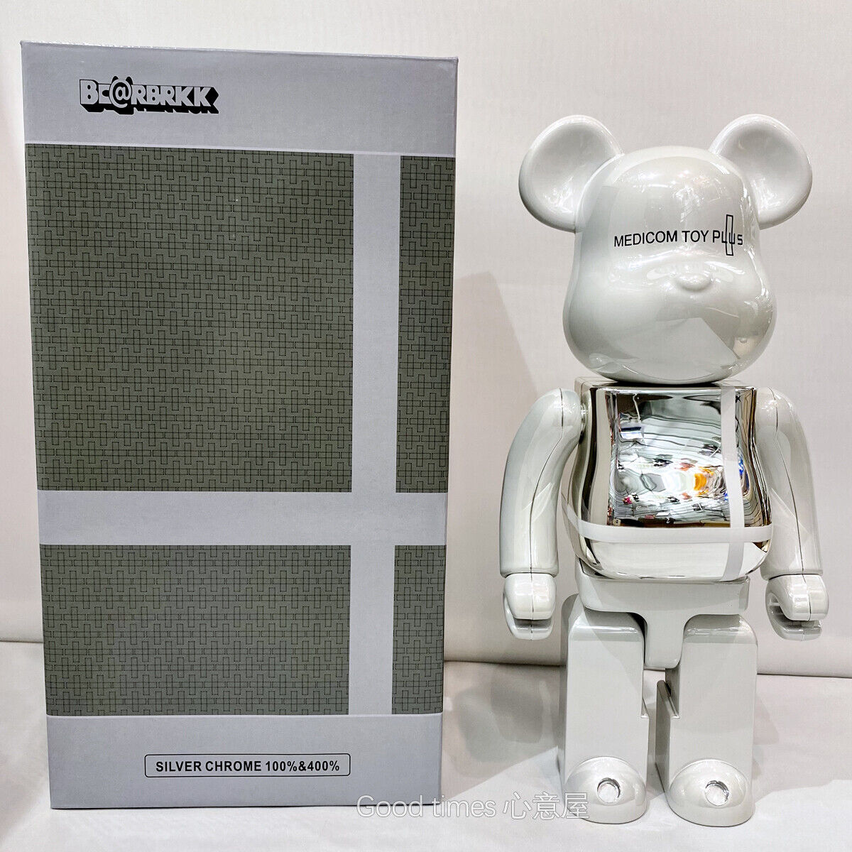 Bearbrick 400%X KAW Set:Building Block Violent Bear Toy Decorative Figurine Gift