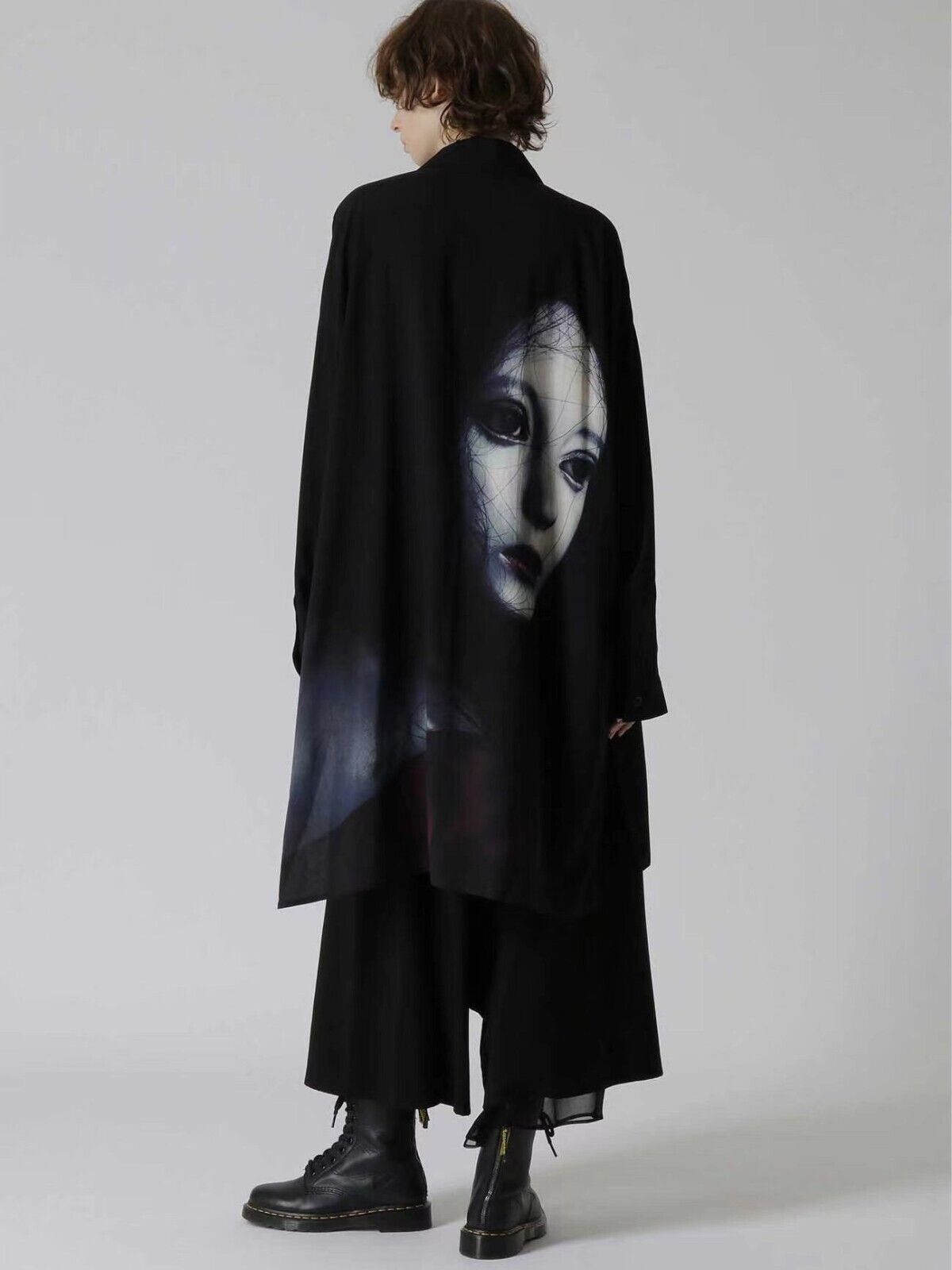 Yohji Yamamoto Vibe Shirt Y's Ayumidoll Limited Edition Doll Print Dark Shirt