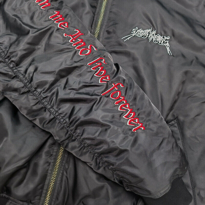 Self-Made VETEMENTS Embroidered Pentagram Magic Array Bomber Hooded Loose Jacket