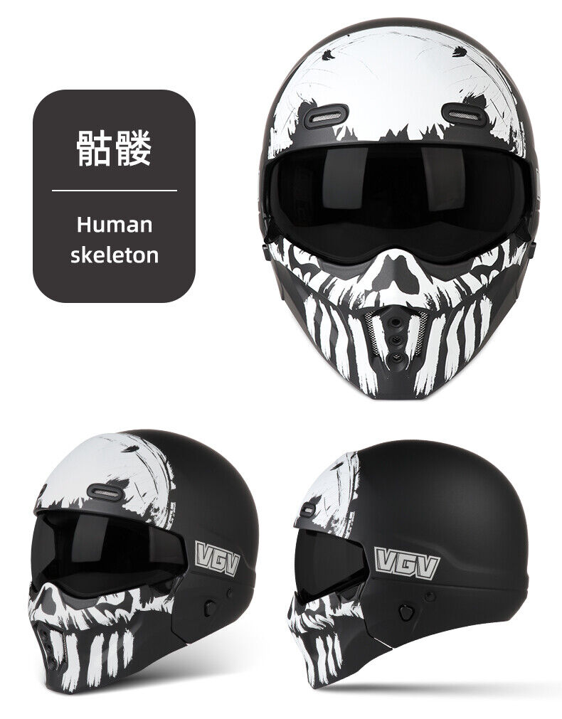 Shadow Scorpion -Motorcycle Full Face Helmet Harley Cruiser Bike Class A 3C DOT