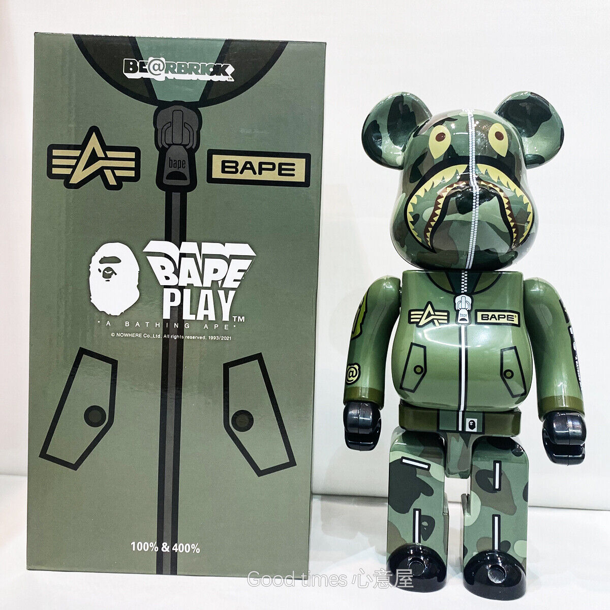 BE@RBRICK 400% Violent Bear X Jinx Plated Building Block Bear Collectible Figure