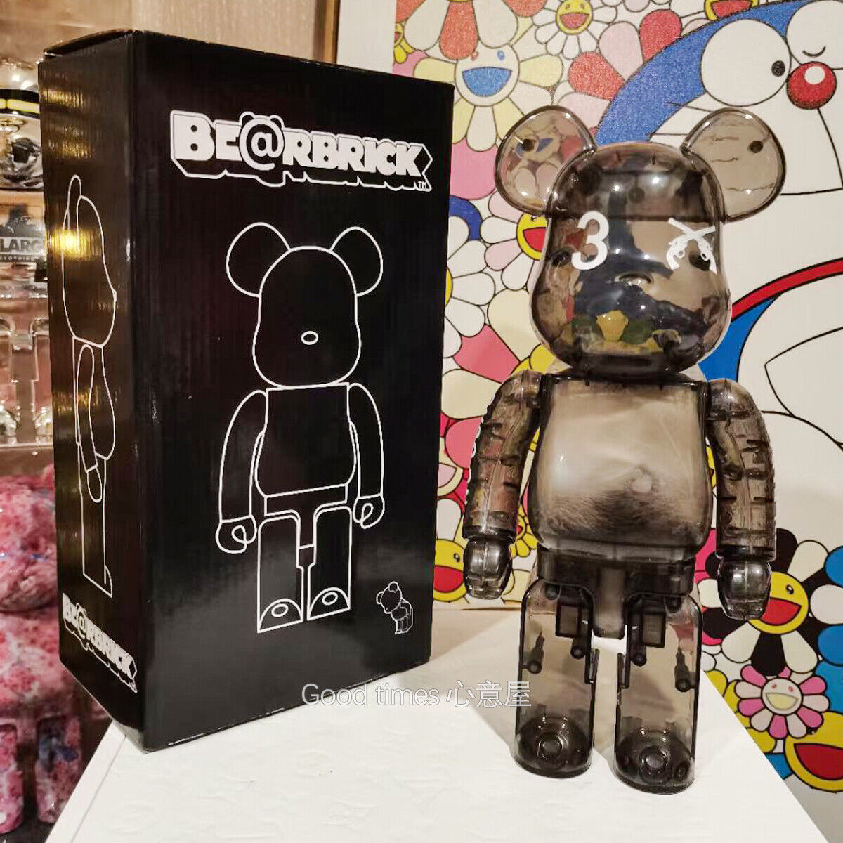 BE@RBRICK 400% KAWS Sesame Street Furry Building Block Violent Bear Figure Gift