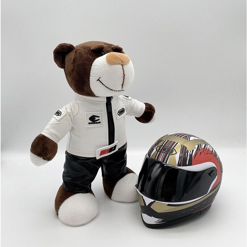 BMW 4S Motorcycle Bear Helmet Travel Tail Box Decoration Pendant Gift Plush Toy