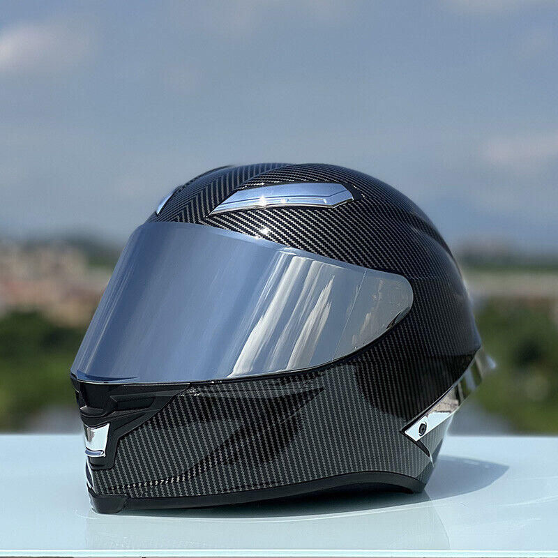 Future Serie/Carbon Fiber Pattern Plated Full Face Helmet Motorcycle All-Season