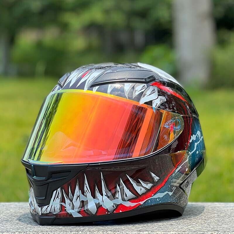 Future Serie/Carbon Fiber Pattern Plated Full Face Helmet Motorcycle All-Season