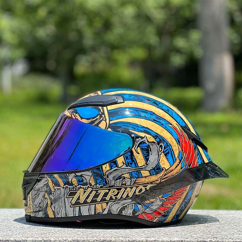 Pharaoh / 3C DOT Full Face Color Dual Visors Harley Bluetooth Motorcycle Helmet