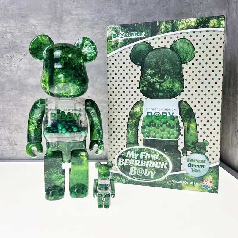 Bearbrick 400%X KAW Set:Building Block Violent Bear Toy Decorative Figurine Gift