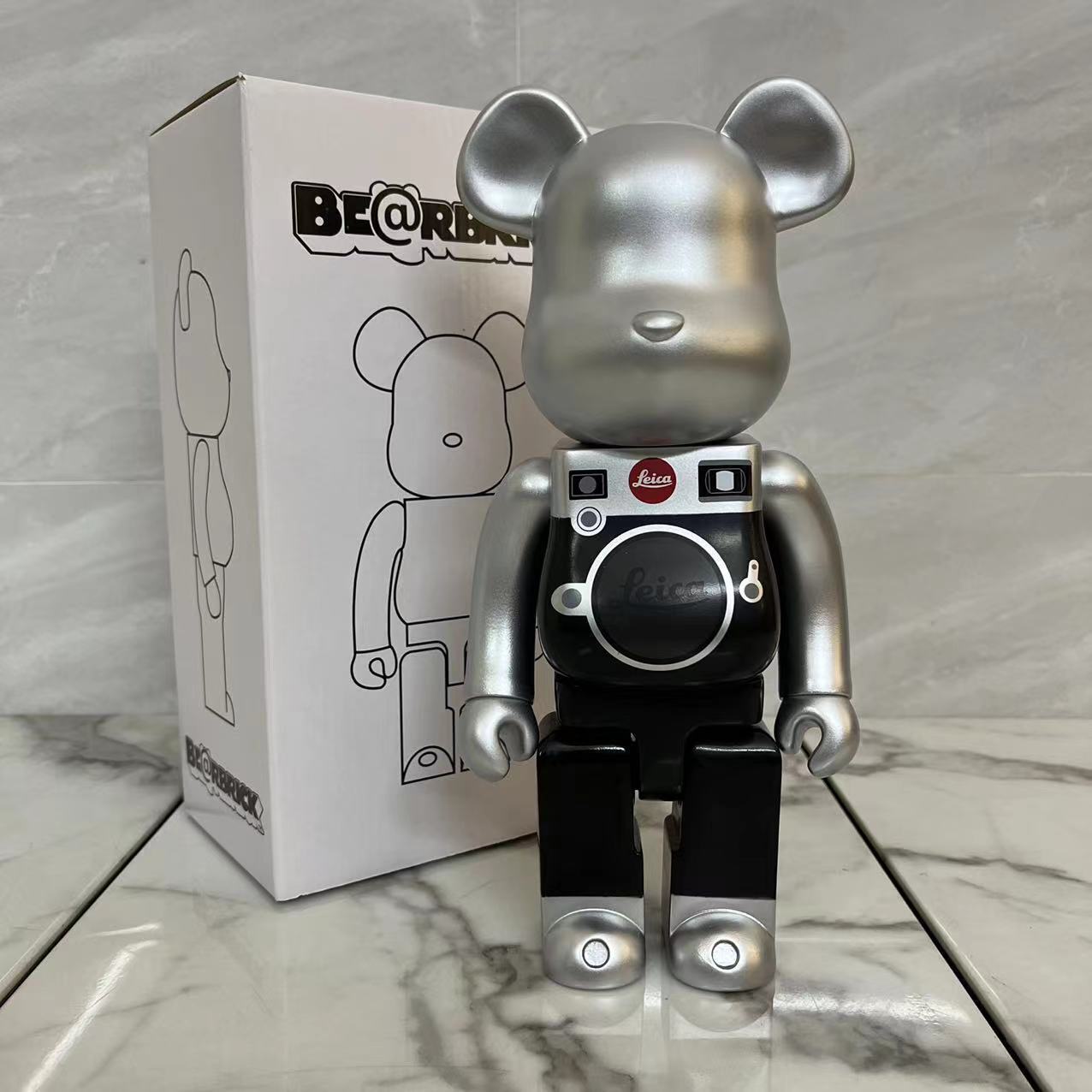 BE@RBRICK 400% KAWS Plated Building Block Violent Bear Collectible Figure Gift