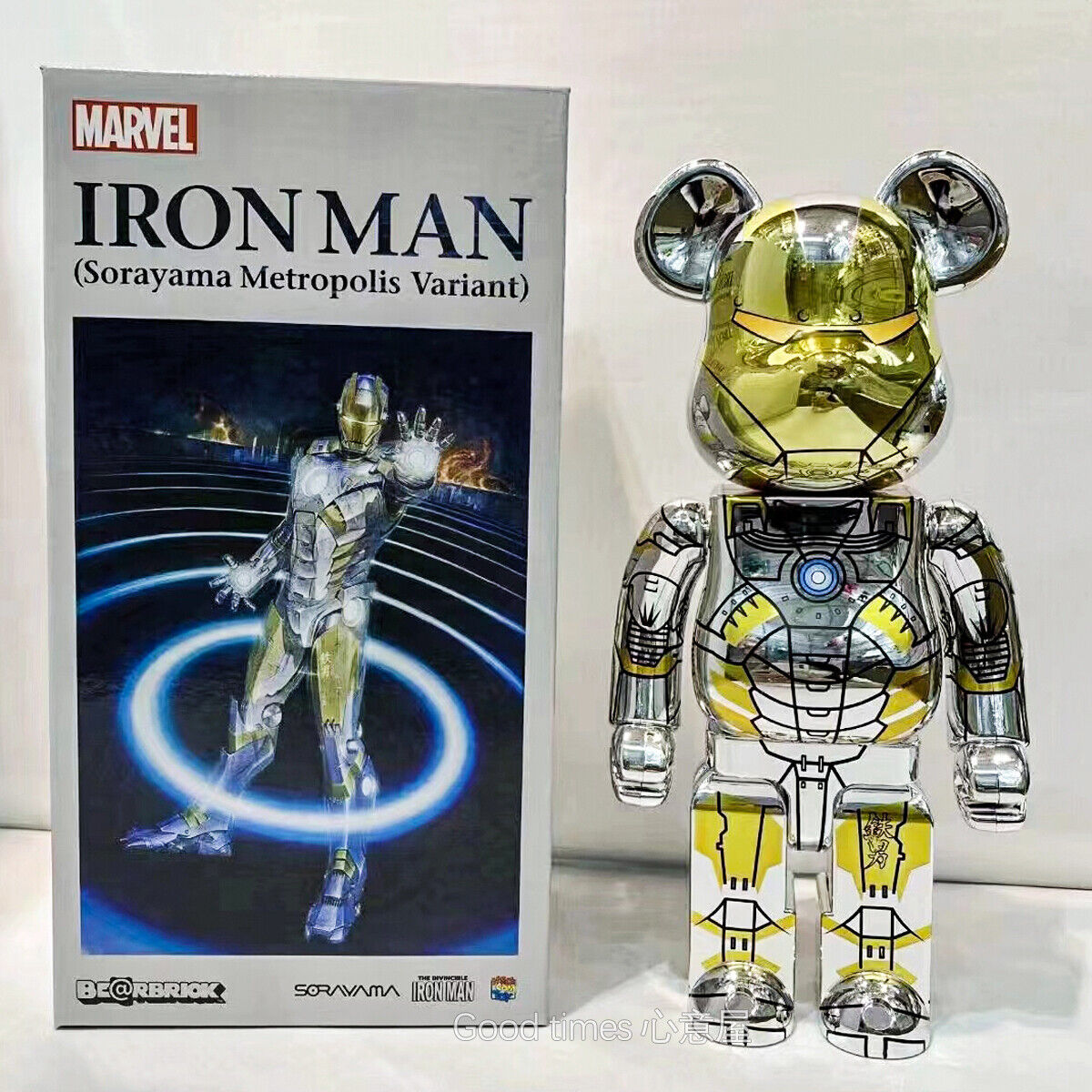 BE@RBRICK 400% Plated Building Block Violent Bear Astro Boy Fortune God Figure