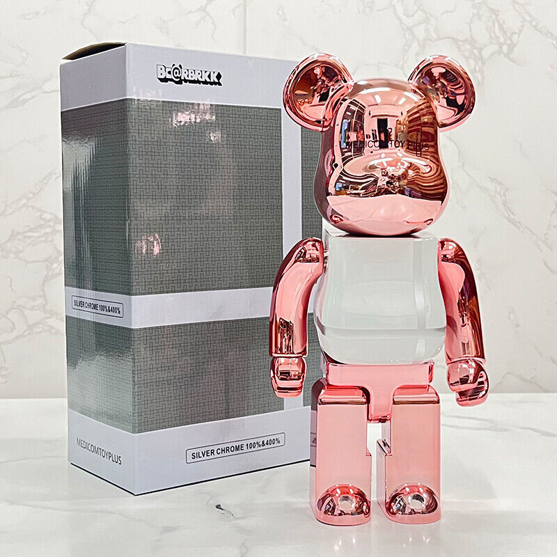 Bearbrick Violent Bear Plated Building Block Bear Valentine Collectible Figurine