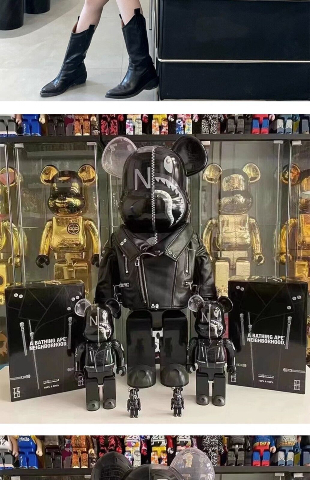 BE@RBRICK 400% Plated Building Block Violent Bear X Pokémon /Collectible Figure