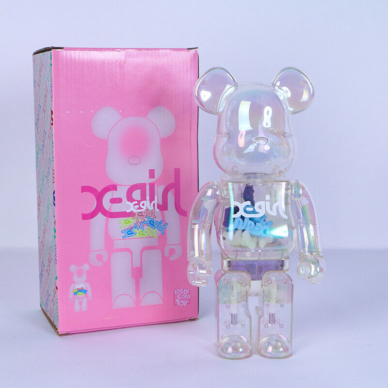 BE@RBRICK 400% Violent Bear X Jinx Plated Building Block Bear Collectible Figure