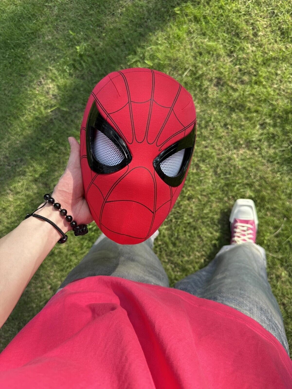 Manual/Electronic Spider-Man Headgear /Moving Eyes:Play Face Mask Gift Cosplay