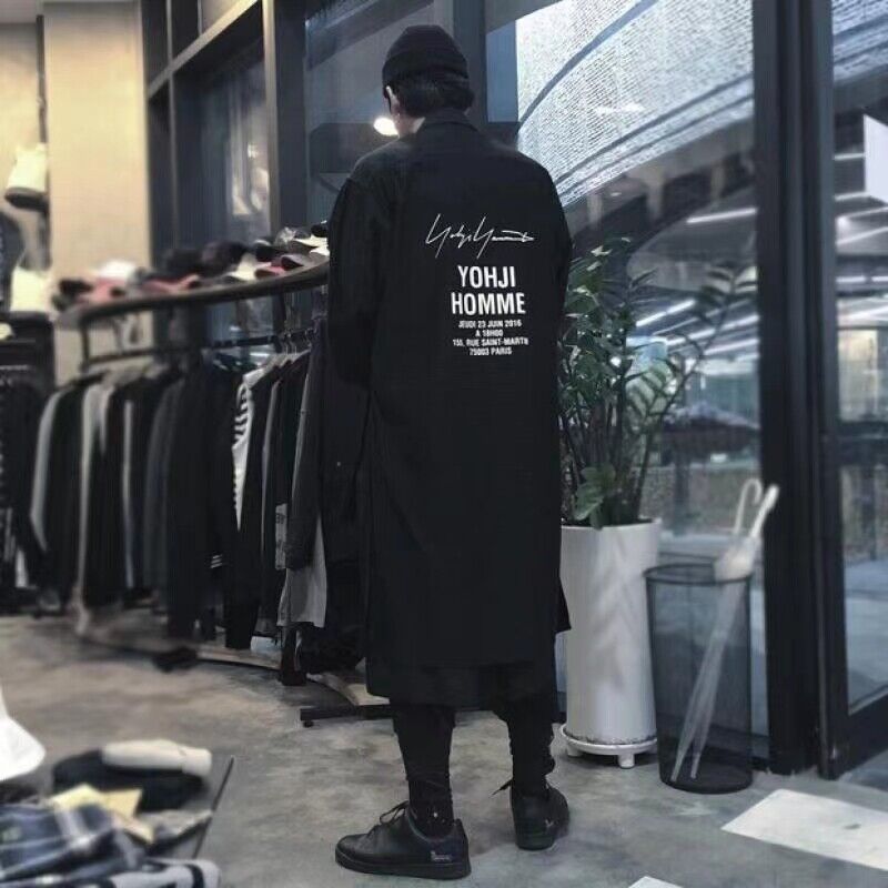 Self-Made Yohji Yamamoto Coat Trench Coat Shirt Paris Runway Limited Edition