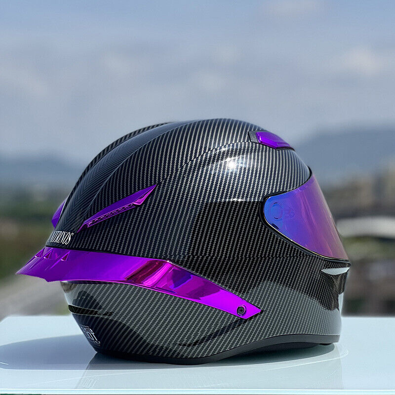 Future Serie/Carbon Fiber Pattern Plated Full Face Helmet Motorcycle All-Season