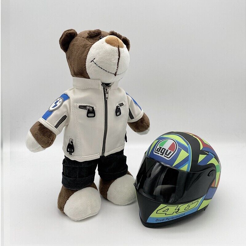 BMW 4S Motorcycle Bear Helmet Travel Tail Box Decoration Pendant Gift Plush Toy