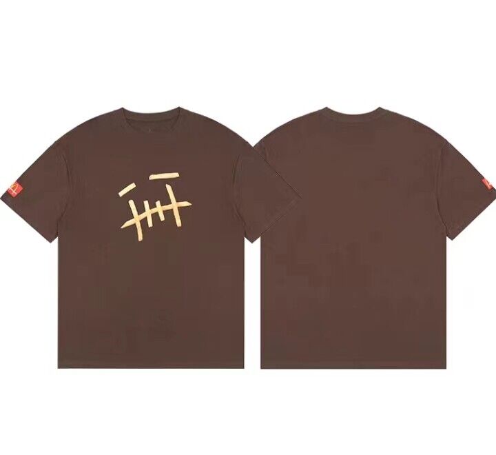 Travis Scott Short Sleeve T-Shirt X McDonald's High Street Loose Printed Tee