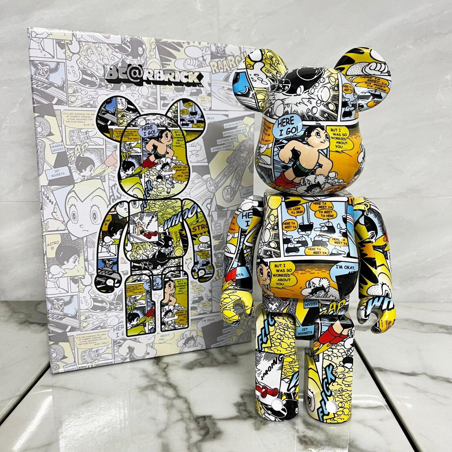 BE@RBRICK 400% Violent Bear X Superman Plated Building Block Bear  Figure Gift