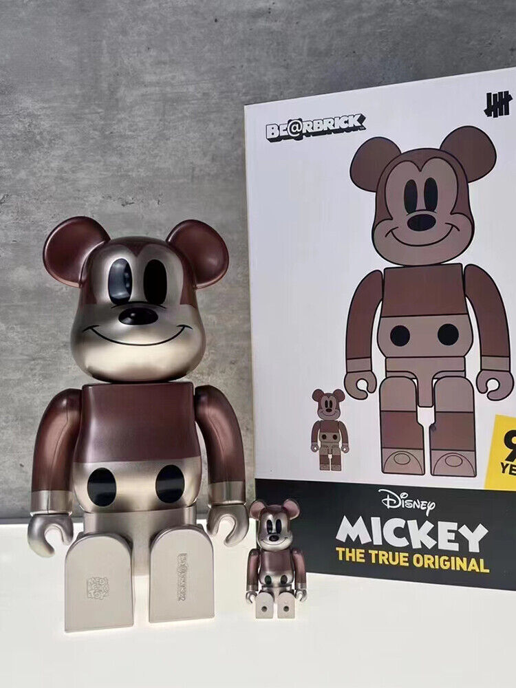 BE@RBRICK 400% Violent Bear X Mickey FRAGMENT  : Plated Building Block/Figure