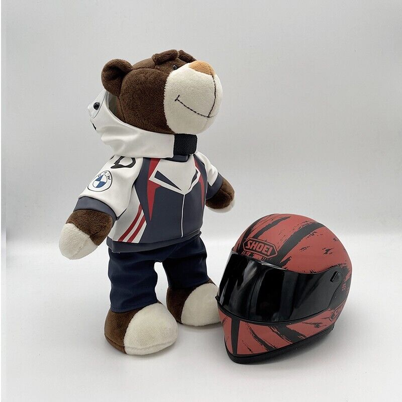 BMW 4S Motorcycle Bear Helmet Travel Tail Box Decoration Pendant Gift Plush Toy