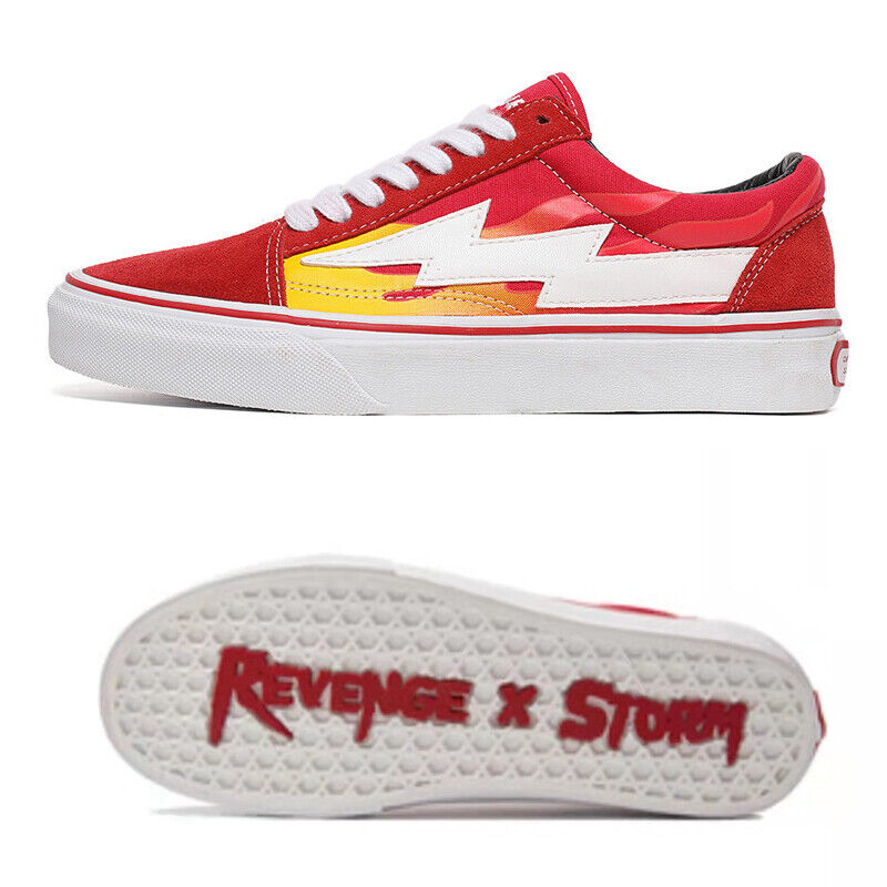 Revenge x Storm Lightning Skateboard Shoes Low-Top Canvas Shoes /Vengeful Storm