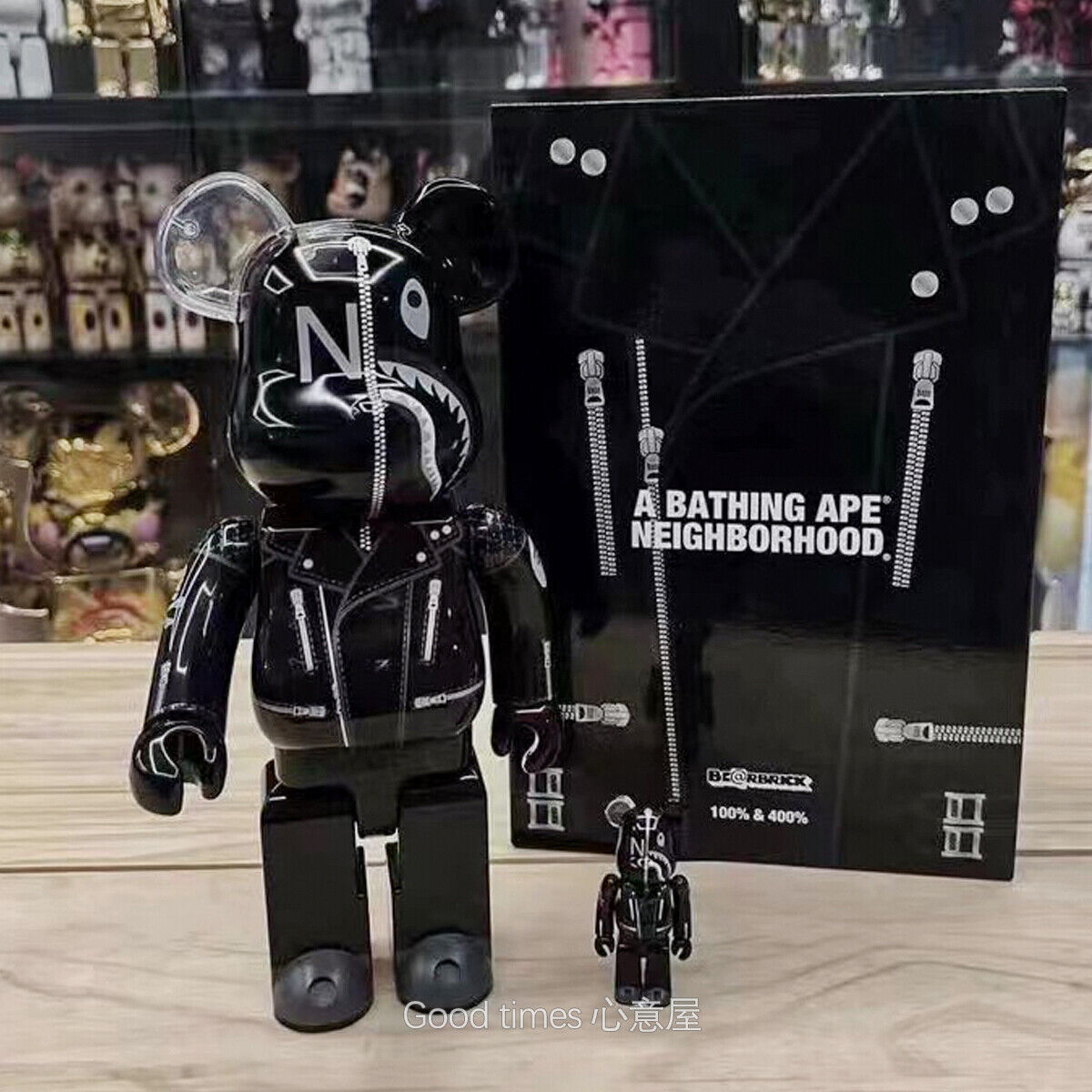 BE@RBRICK 400% Violent Bear X Jinx Plated Building Block Bear Collectible Figure