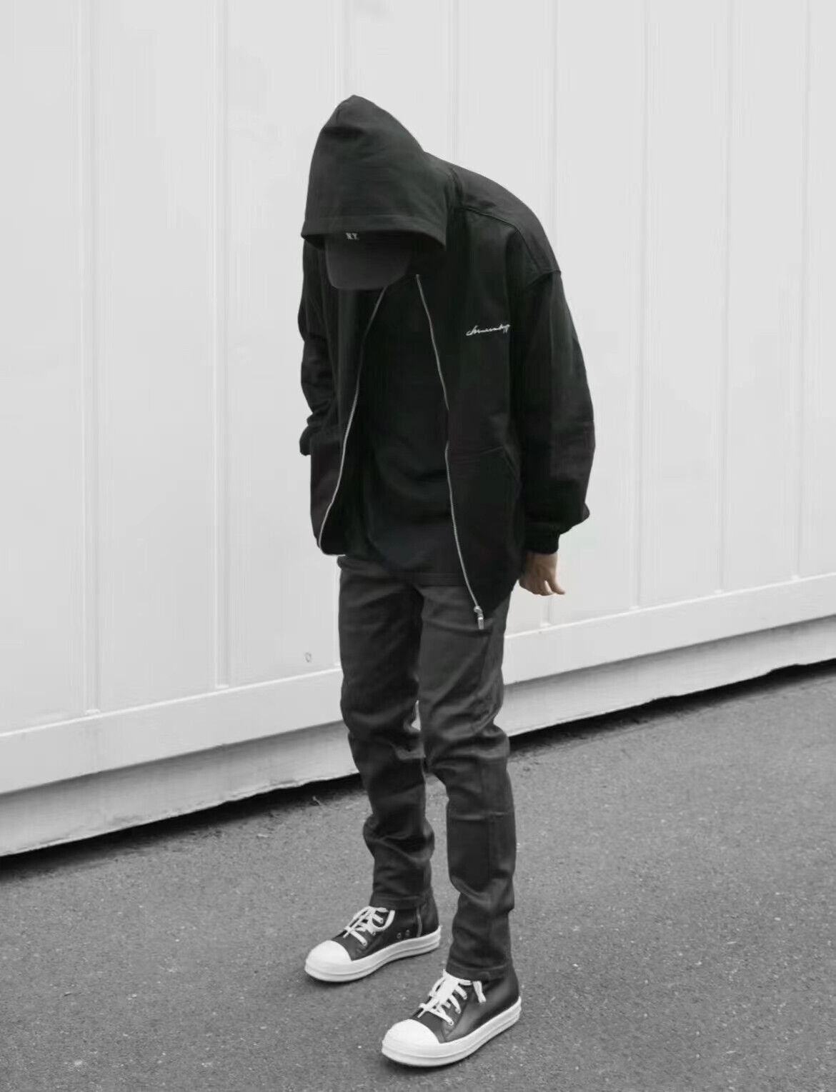 Correct Vers. Rick Owens Wax Surface Satin Sub-line Leather Shoes High/Low Cut