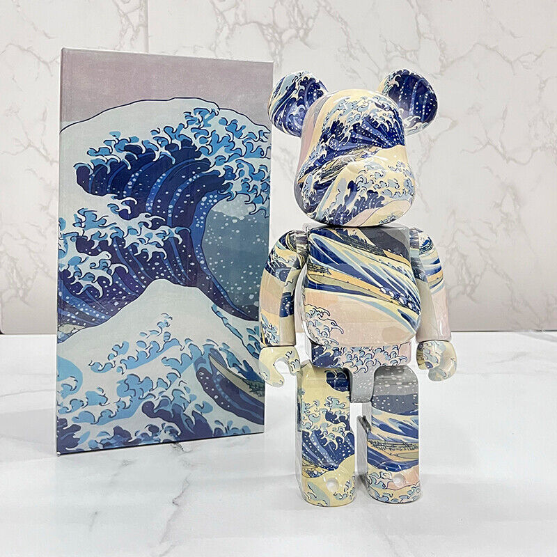 Bearbrick 400% Violent Bear x Kith: Velvet-Coated Building Block Bear Figurine