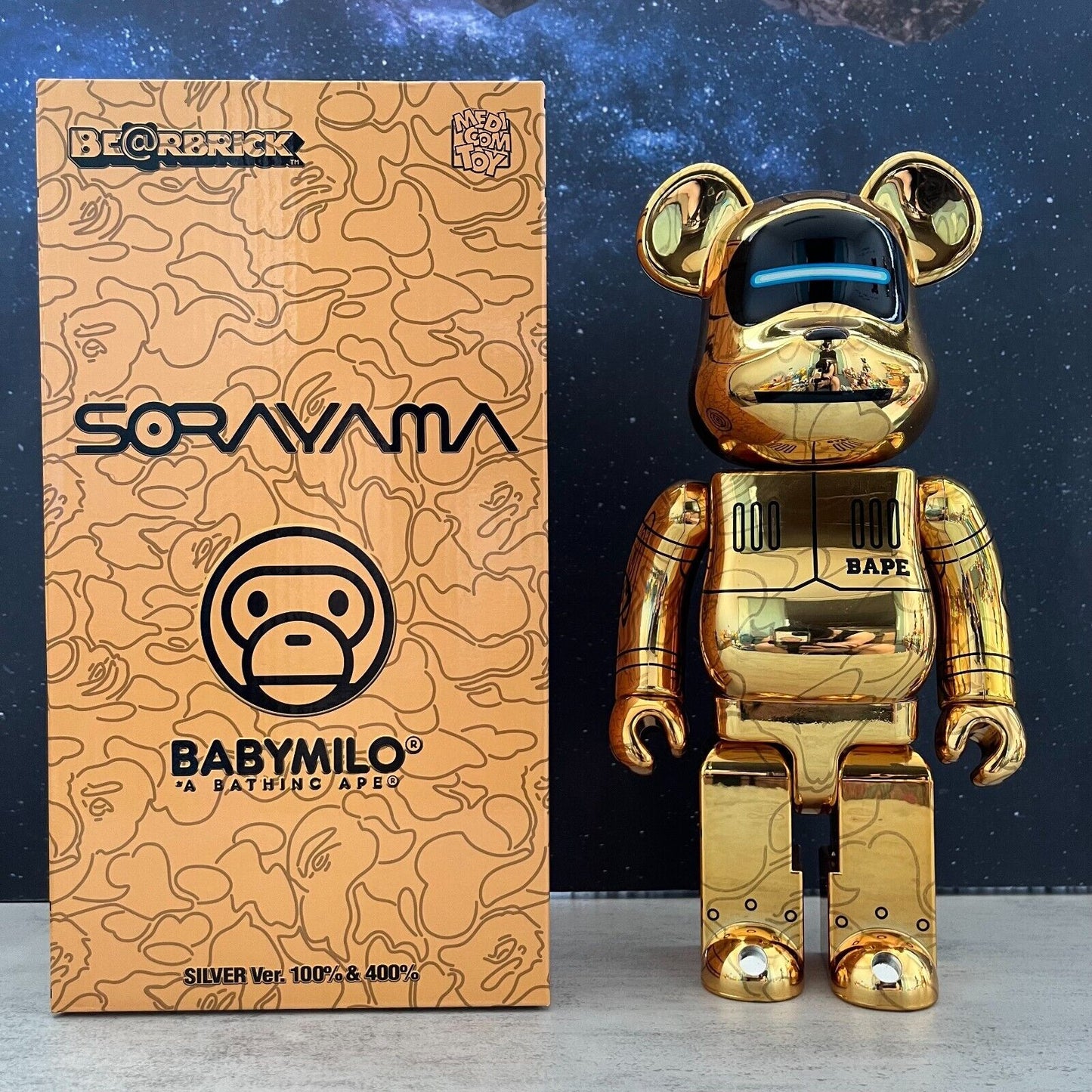 BE@RBRICK 400% Levis X Bape Building Block Violence Bear Collectible Toy Figure